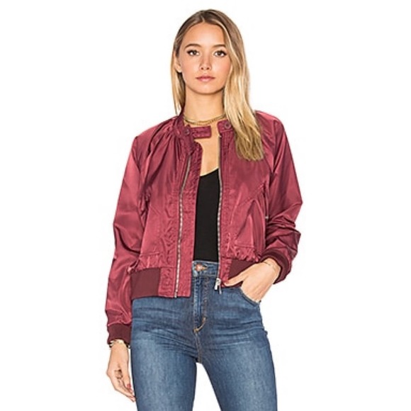 Free People Jackets & Blazers - Free People Midnight Bomber in Wine